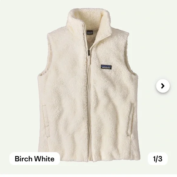 Patagonia Women's Los Gatos Fleece Vest White Size S - Picture 1 of 6